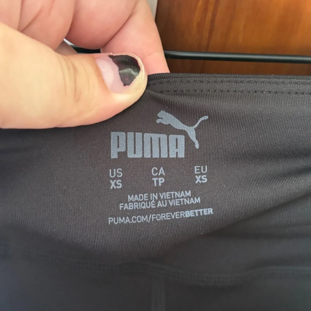 Puma Womens DryCell‎ High Waisted Biker Shorts Black XS Recycled Side Pockets